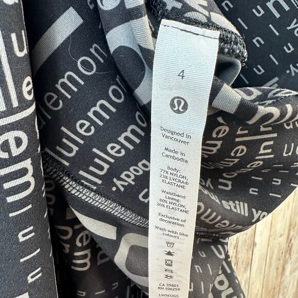 Lululemon Wunder Train Legging Womens 4 Black Ombre Multi Print Yoga Athletic - Picture 7 of 7